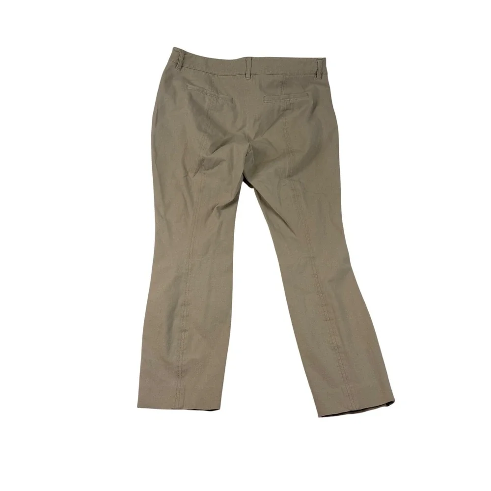 White House Black Market Tan Khaki Ankle Pants 2R Mid Rise Career Trousers